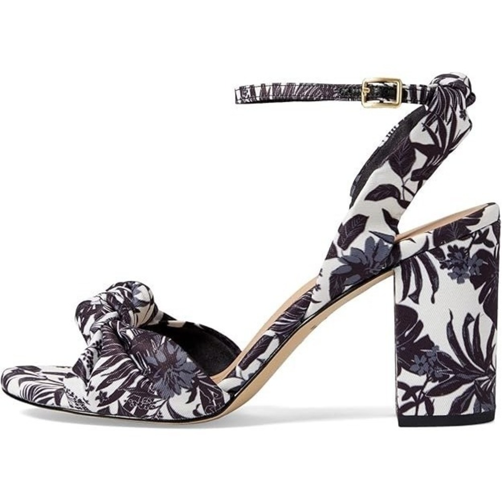 Cole Haan Kaycee Knotted Block Heeled Sandal Black/Ivory Beverly Floral NEW!